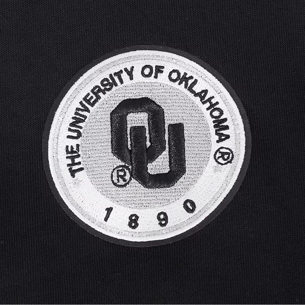 NWT [Pro Standard] Oklahoma Sooners NCAA Black Pearl Cropped Sweatshirt Womens L - Picture 10 of 12